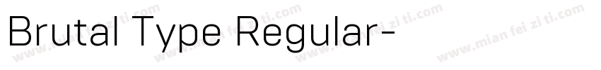 Brutal Type Regular字体转换